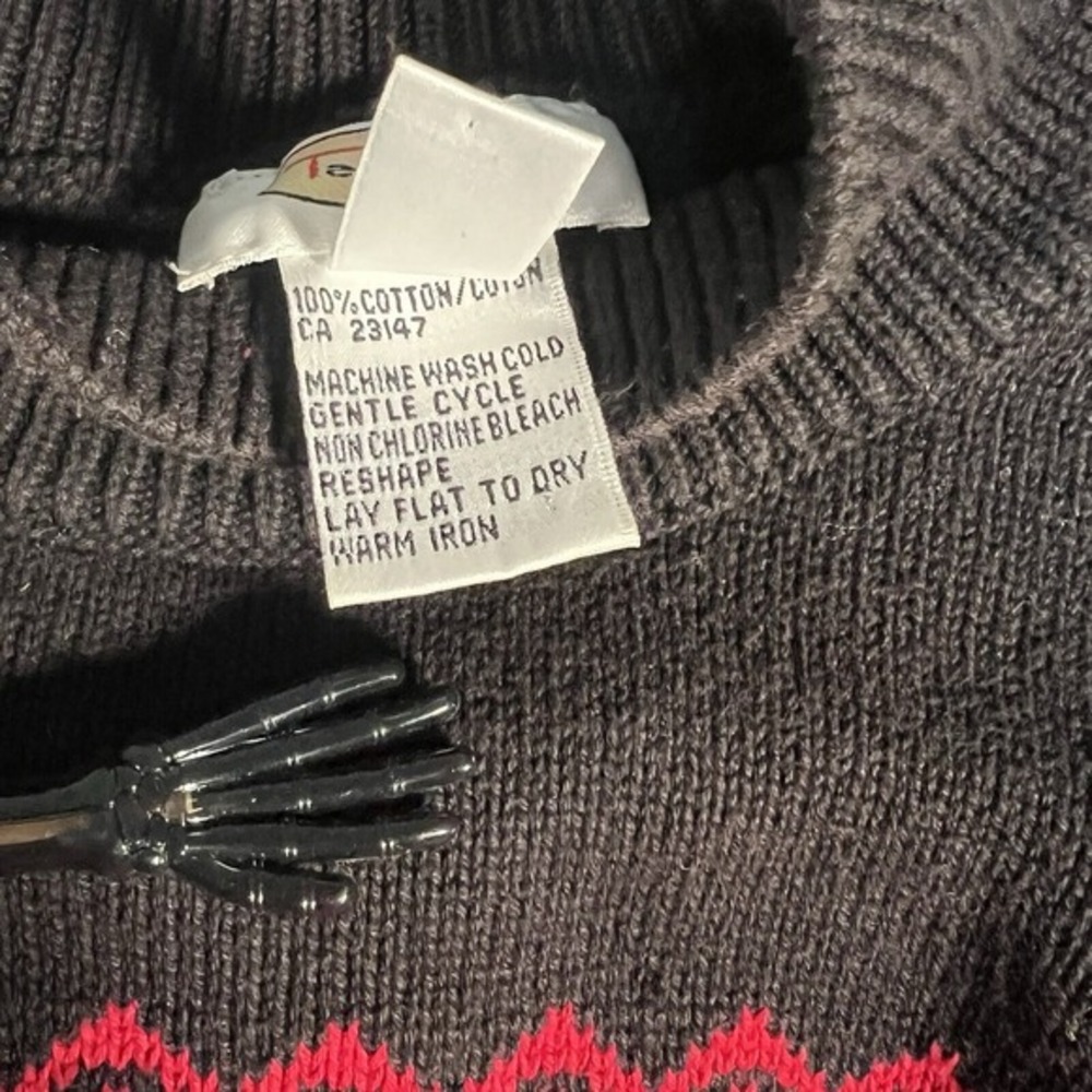Vintage Talbots‎ Red And Black Sweater-XL - Picture 7 of 9